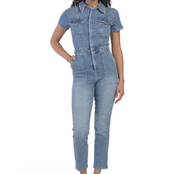 Good American Fit for Success Jumpsuit in Blue - Picture 1 of 2